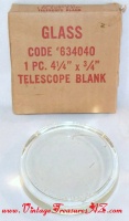 Telescope Blank Lens #634040 4.25-inches x 3/4-inches Pyrex Glass Unused, Mint in Original Box <b><span style='color:red'>USPS PRIORITY MAIL SHIPPING INCLUDED – DOMESTIC ORDERS ONLY!</span></b><span style='color:purple'> Image for Telescope Blank Lens #634040 4.25-inches x 3/4-inches Pyrex Glass Unused, Mint in Original Box <b><span style='color:red'>USPS PRIORITY MAIL SHIPPING INCLUDED – DOMESTIC ORDERS ONLY!</span></b><span style='color:purple'>